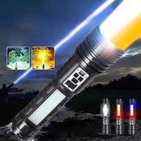 2025 New Dual-Light Flashlights 99000000LM High-Power LED Flashlight Rechargeable Tactical Torch