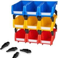 Large Stackable Storage Bins Garage Storage Bins Toy Storage Bins Workshop Organizer Bins, Screws Bolts Nuts Hardware Parts