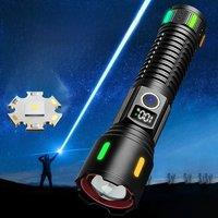 Super Bright Long Range 3500M Torch High Power Led Flashlight USB Rechargeable Ultra Powerful Torch
