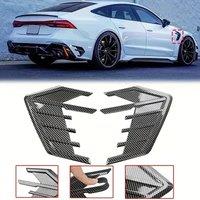 2pcs Universal Car Air Flow Fender Hood Intake Vent Cover Trim Carbon Fiber Side Wing Decals Body Shark Gill Ventilation Sticker