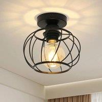 Modern Metal Iron Ceiling Light E27,Mini Ceiling Light Semi-Recessed Round, Ceiling Lamp for