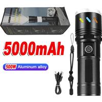 5000mAh High Strong Power LED Flashlights 1000000LM Tactical Torch with COB Rechargeable Camping