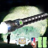 2025 Most Powerful Flashlight Super Bright Rechargeable Led Torch 1000000LM Long RangeTactical