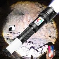 Powerful XHP190LED Multifunctional Flashlight With COB Lamp Outdoor Camping Huning Torch