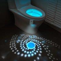 Motion Sensor Toilet Night Light Home Toilet Lamp Bathroom Body 8-Color Changes for Shower Room Closes tool Home Decor