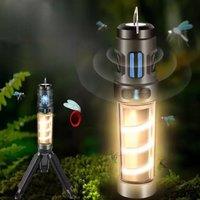 Camping Light Rechargeable 3 in 1 Tent Lantern Waterproof Camping Night Fishing Lamp with Triangle