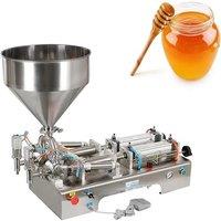 PBOBP Double Nozzles Paste Filling Machine Cream Salad Cosmetics Soy Sauce Vinegar Piston Electric