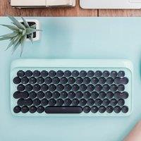LOFREE Tri-Mode Mechanical Keyboard 79-Key PBT Blue Switch Slim for Mac Windows Office Tablet Mobile