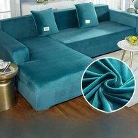 Velvet Sofa Cover Thick Elastic 1/2/3/4 Seater Sofa Cover for Living Room Velvet Plush L Shaped Corner Sofa Cover