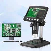 4.3 Digital Microscope 1600X Zoom 2MP HD Electronic Microscopes Camera USB Rechargeable for Circuit Board Repair Soldering