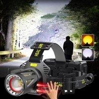 Newest 9000000LM High Power LED Headlamp IR Sensor Long Range Head Flashlight USB Rechargeable 18650