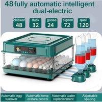 48 Eggs Incubator with Drawer Type Mini Egg Incubator with Automatic Water Ionic Waterbed Replenishment and Temperature Control