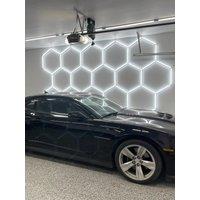 Customized Honeycomb Detailing Light Bar Hexagrid Lighting for Car Wash Station Garage Lamp Ceiling
