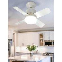 Household detachable fan blades, small fan, restaurant bedroom, intelligent remote control ceiling fan, wind and light adjustmen