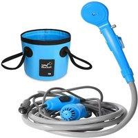 Camping Shower 12V Electric Outdoor Shower Water Bag Kit for Travel Car Washing Hiking Flowering Plants Watering