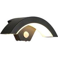 Modern Wall Lamp 24W Wall Light with Motion Sensor, 3000K Black Warm Light Wall Lamp,Outdoor Indoor