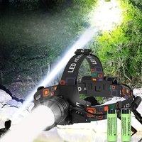 Strong Light Headlight USB Rechargeable Powerful LED Headlamp Ultra Bright Head Flashlight For