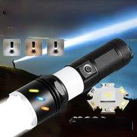 5000mAh High Strong Power LED Flashlights 1000000LM Tactical Torch with COB Rechargeable Camping