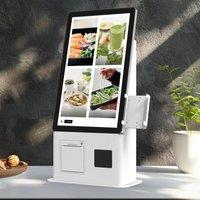 21.5 Desktop self ordering KIOSK, Android or windows, 80mm thermal printer, Scanner, bracket, software not included