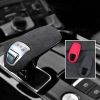 Tirm Gear Lever Shift Knob Cover Protector Car Interior Accessories Auto LHD For Audi A8L 2014 2015 2016 2017 Suede Alcantara