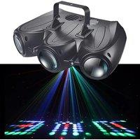 DJ Light Three Head Airship Lazer Light Projector Colorful 192LEDS RGBW Patterns Stage Effect Lights for Party Wedding Club Show