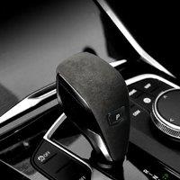 Trim For BMW 3 Series 2020-2022 4 Series 2021-2022 Z4 2021-2022 X3 X4 2021-2024 Car Alcantara Suede Gear Shift Knob Cover Gear