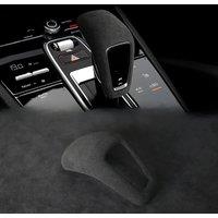 Alcantara Suede Lever Shift Knob Gear Stick Cover Handle Protector Car Accessories Protector Trim For Porsche Cayenne 2018-2024