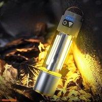 Portable Multifunctional LED Flashlight Rechargeable Hanging Tent Light Waterproof Outdoor Camping
