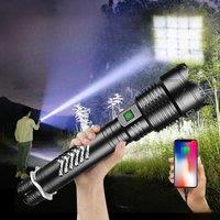 Ultra Powerful LED Flashlight Rechargeable USB Long Range 3000M Flashlights 18650 26650 Tactical