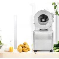 220V/110V Electric Vegetable Slicer, Small Commercial Stainless Steel Desktop Household Cucumber Slicer