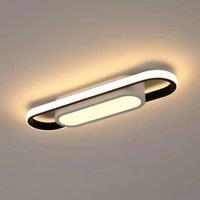 Modern LED Ceiling Light,24W 3000LM Rectangular LED Ceiling Lamp 3000K Warm White Light,Acrylic