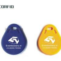 100pcs/Lot Custom Printing Logo T5577/T5567/T5557/ 125KHZ Rewritable RFID Keyfobs Tags For Copy Clone