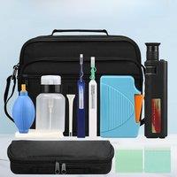 Fiber Cleaning Kit Fiber Optic FTTH Tool Kit Network Testing Tool with Fiber Inspection Microscope
