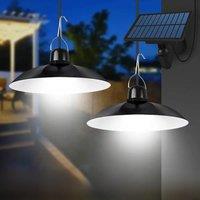 Outdoor Solar Powered Pendant Light Single/double Headed Ultra Bright Pendant Light IP65 Waterproof Outdoor Garden Courtyard