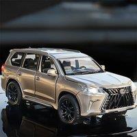 LX570 alloy model car, cool desktop ornaments, unique decorations for car center console, car fun accessories, men's gifts