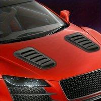 2PCS Car Universal Vent Side Vent Hood Air Outlet Decorative Vents Carbon Fiber False Vent Hood Vehicle Auto Decorative Sticker