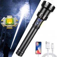 10000000LM Ultra Powerful Flashlight Zoom 5000M Long Range Torch High Power Led Flashlights