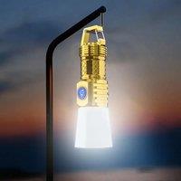 New Strong Light Mini Flashlight USB Rechargeable Flashlight Super Flash Three Eyes Monster
