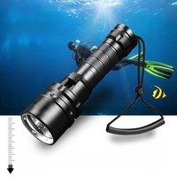 Super bright Diving Flashlight IPX8 highest waterproof rating Professional diving light Powered by