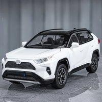 RAV4 alloy model car, unique decorations for car center console, cool desktop ornaments, fun car accessories, men's gifts