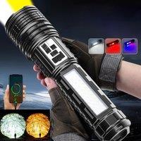 10000000LM Super powerful Flashlights Yellow Light Rechargeable Torch High Power Tactical LED