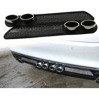 1 Pair Car Plastic Dual Exhaust Pipe Stickers Car Styling Accessory Exhaust Muffler Tip Pipe Auto Truck Vehicle Exterior Decor