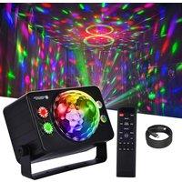 Disco Ball Dj Party Light Laser Projector Light Red and Green Laser Uv, Led Light 6-Color Voice Controlled Flashing Light for Indoor Room, Outdoor Dance Pool, Party, Birthday, Carnival, Family
