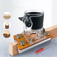 2 In 1 Slotted Bracket Invisible Fasteners Punch Locator Woodworking Slotting Aid Tools for 65mm Trimming Machine