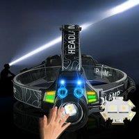 2025 New Dual-Light LED Headlights Super High Power Warm+White Light Long Range Headlight