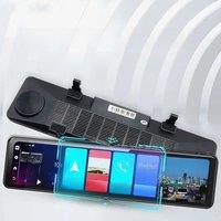 12 Inch 4G Car Rearview Mirror DVR Camera GPS Navigation WIFI FHD1080P ADAS Dash Cam Recorder Android 8.1 Front Rear Auto Drive