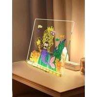 LED illuminated drawing board DIY toy, scratch resistant, adjustable, erasable letters, message board, children's Christmas