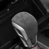 Alcantara Suede Auto Parts Gear Lever Shift Knob Cover Handle Protector Car Interior Accessories Trim For Dodge Ram
