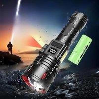 3000000LM Super Bright Rechargeable LED Flashlight Work 24H Illumination 4500M Ultra Powerful Torch