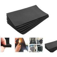 Voltsify 6Pcs 5mm Thick Self-Adhesive Car Heat Sound Deadener Insulation Mats